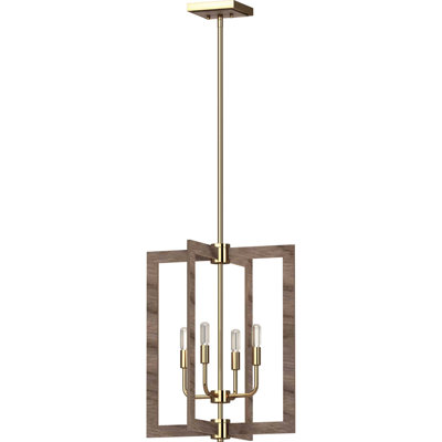 Lustre candélabre carré 4 lumières