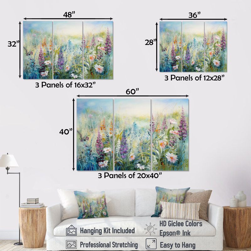 «Minimal Herbs Country Charm», ensemble d'art sur toile, Toile tendue, H 40 po x l 60 po x P 1 po