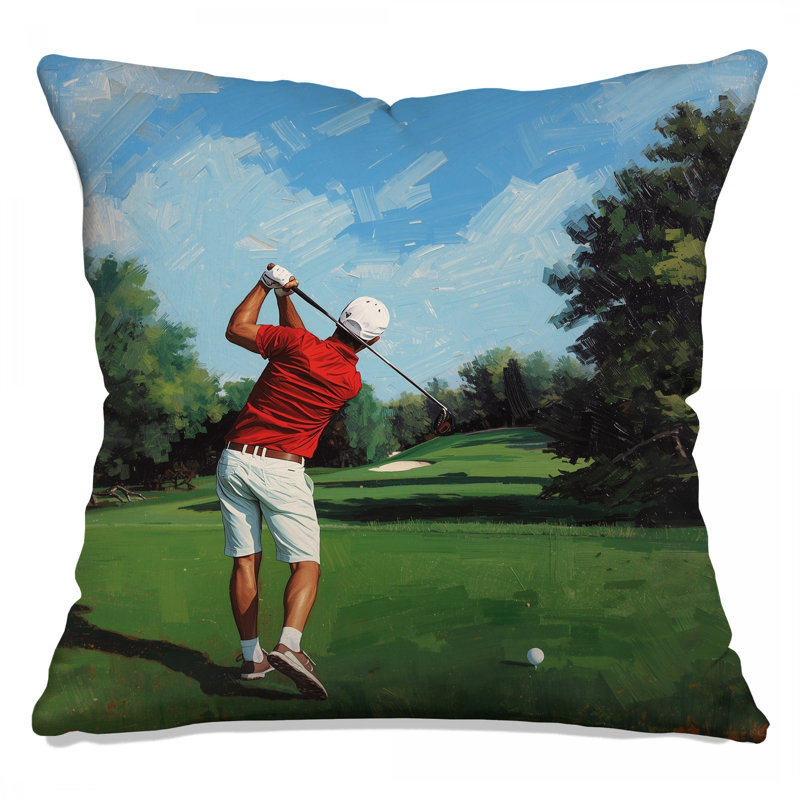 Coussins décoratifs golfeurs Swinging Club, 18 po x 18 po
