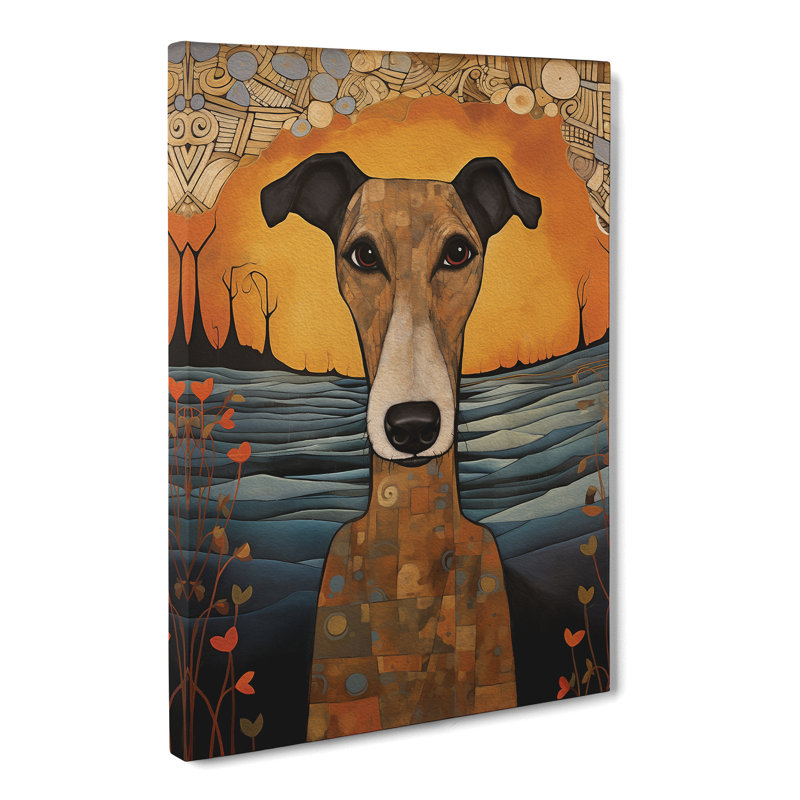 Greyhound Symbolism No.2 - Print, 76cm H x 50cm W x 3cm D