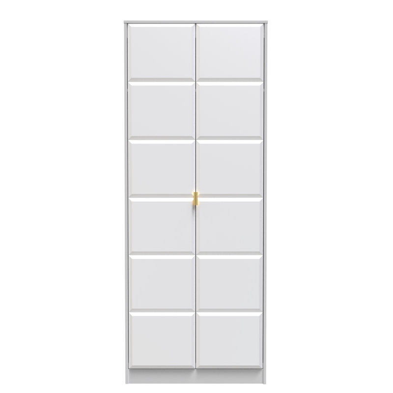 Allem 2 Door Wardrobe, Gloss/White