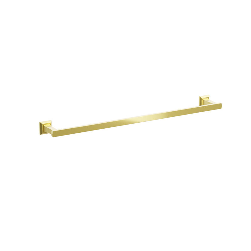 Porte-serviettes évasé transitionnel 9 po Emtek avec rosette carrée chanfreinée, H 1,625 po x L 25,375 po x P 3,125 po