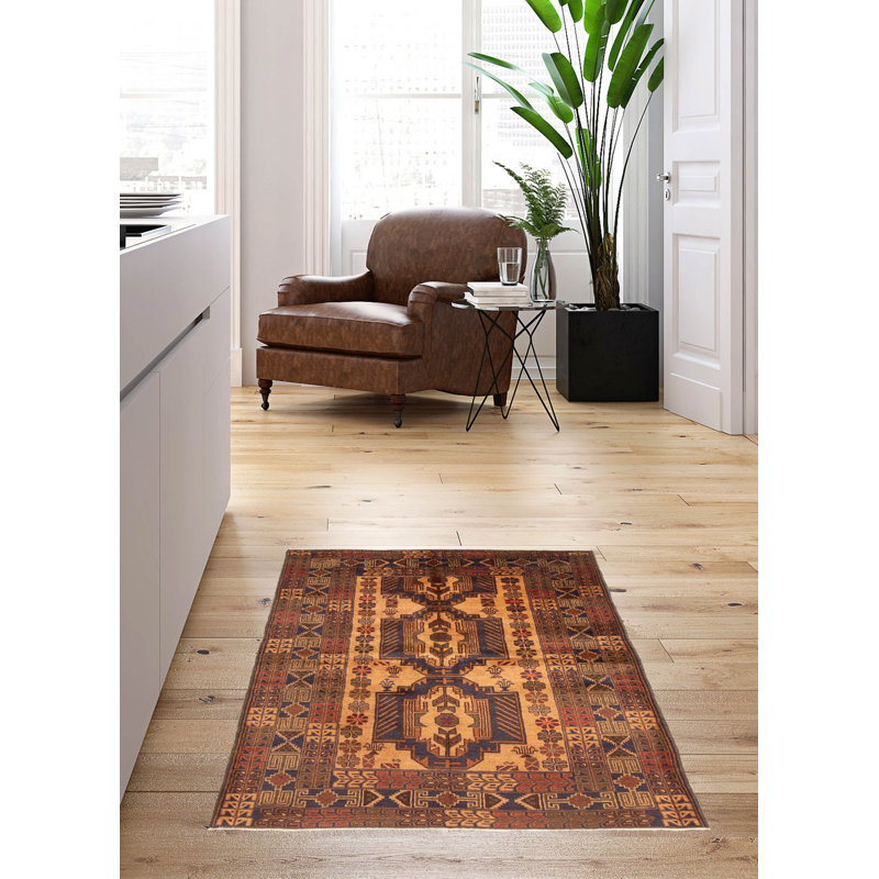Rizbaft Brown Rug 3'7" x 5'11"