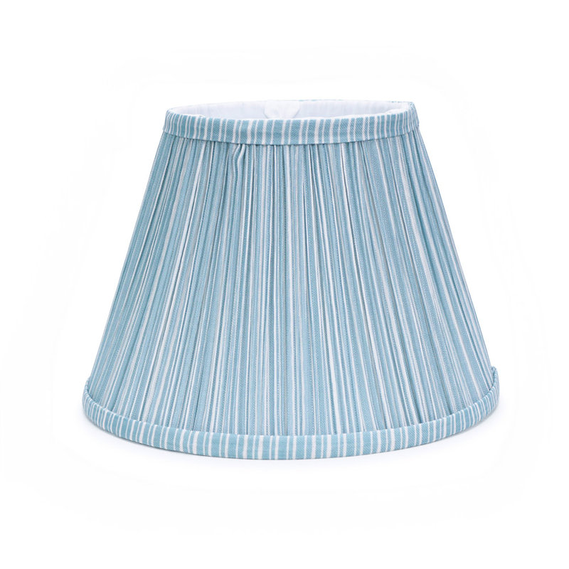 Laurenne Fabric Empire Lamp Shade ( Clip On ) in Blue, 15cm H x 27.5cm W x 27.5cm D