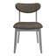 Chaise de salle à manger Dumfries grise avec pieds en bois massif gris (ensemble de 2)