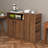 Compact Kitchen Sideboard with 2 Glass Sliding Doors, 3 Drawers & 1 Display Shelf, Ideal for Organized Storage and Modern Decor