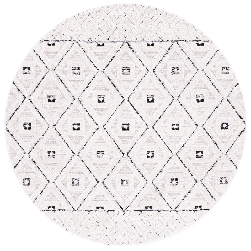 Shiflet Performance Geometric Rug, Round 6'7"