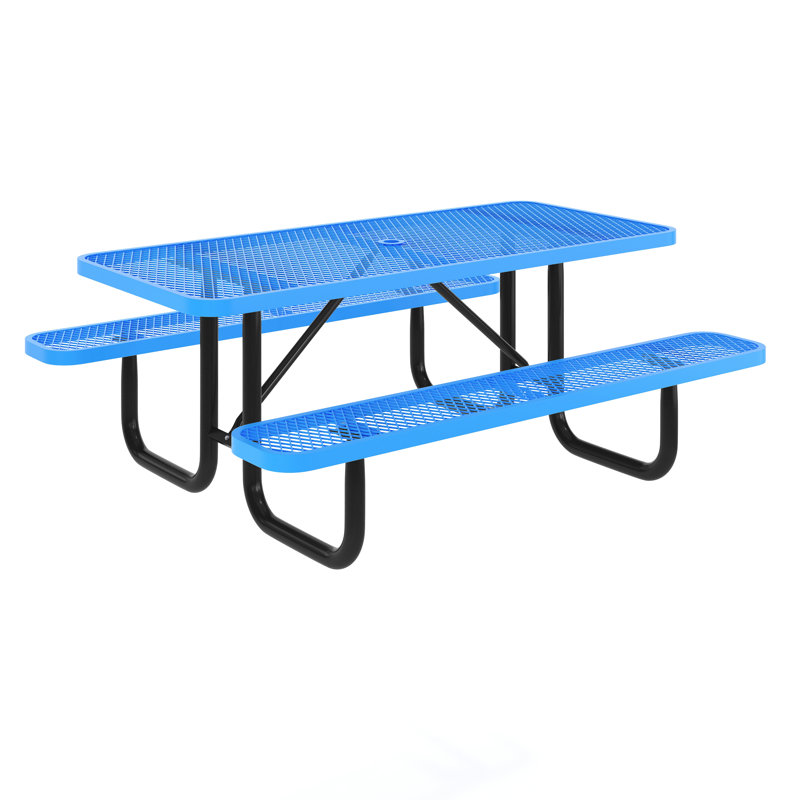 Table de pique-nique Hadleigh, Bleu, 29.5" H x 72.25" W x 61.75" D