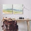 " Watercolor Hills Abstract Landscape Blue Green Brown Tones " 2 - Pieces-62775151-62775155