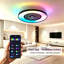 Ventilateur de plafond encastré 24 po WiFi / Bluetooth Makaiyla avec télécommande / application / commande vocale, 6 vitesses, minuterie, moteur à courant continu silencieux-242779425-252601758