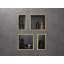 XtraStoris Individual Wall Niche Matte Black with Design Frame 15.38" x 15.38" x 4"-1051920609