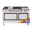 ILVE Nostalgie II Noblesse 60 inch Dual Fuel Range   (7 Sealed Burners + Griddle + French Top, , Solid Door, RAL)-1506147030-1506147031