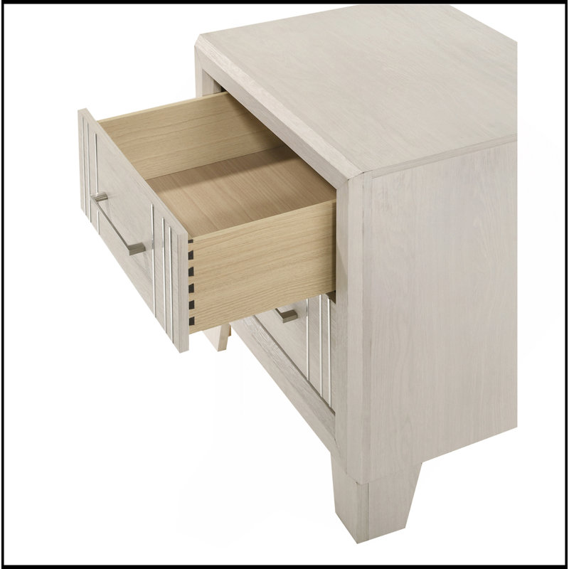 Table de chevet contemporaine à deux tiroirs 1Pc