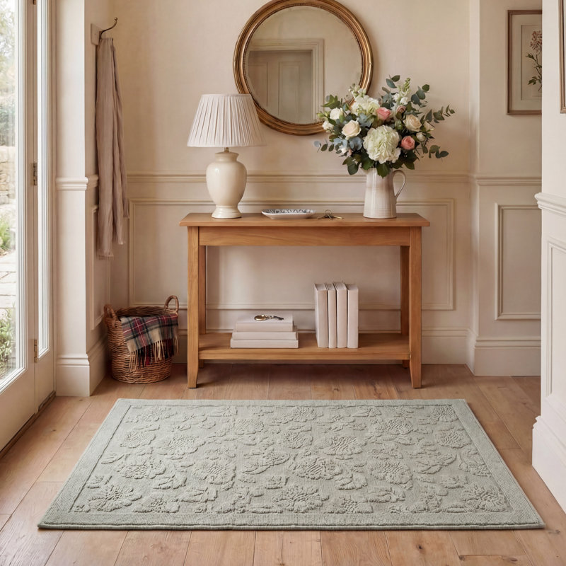 Laura Ashley Rosemoor Hi-Low Tufted Rugs, Beige, Rectangle 5' x 7'