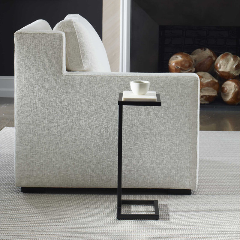 FURNITURE, White Marble/Satin Black