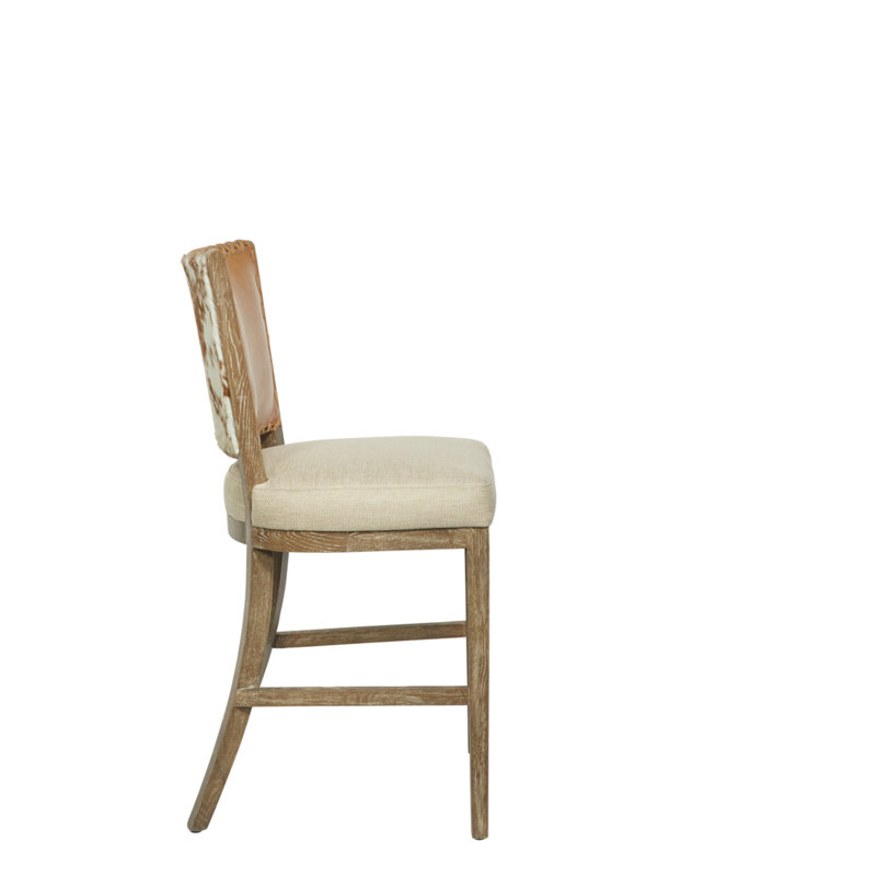 Berhley Upholstered Counter Stool with Solid Wood Frame