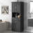 Tall Bathroom Cabinet with Laundry Basket-958701001