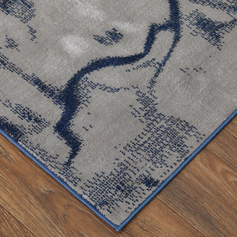 Javers Industrial Abstract Polypropylene/Polyester Area Rug, Rectangle 5'2" x 7'2"