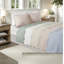 Ensemble de literie réversible Elegant Farmhouse avec bords festonnés, très grand blanc