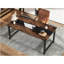 Grand bureau d'ordinateur moderne de 63 po pour bureau à domicile - Table d'écriture robuste avec structure en acier, poste de travail industriel avec bureau spacieux et pieds réglables, brun rustique et noir-850039409