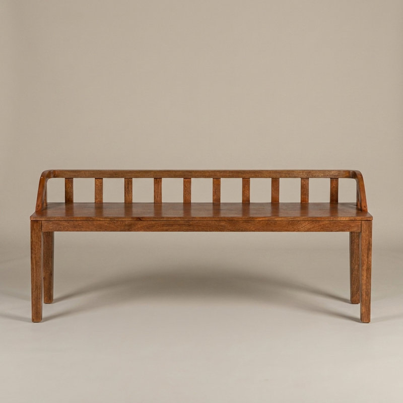 Banc en bois de manguier Williamsburg, Noyer