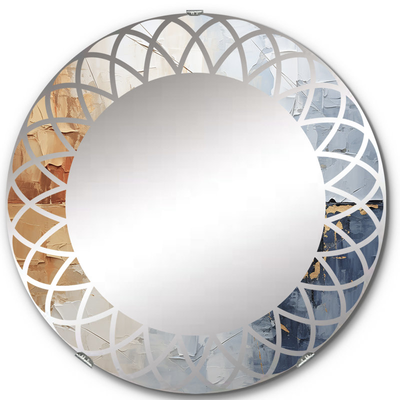 Miroir mural rond Ciocia - Paysages, 24 po x 24 po