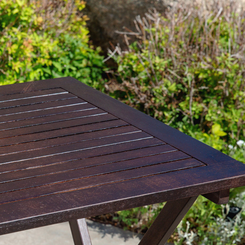 3-Piece Eucalyptus Bistro Set, Square, Espresso, Espresso