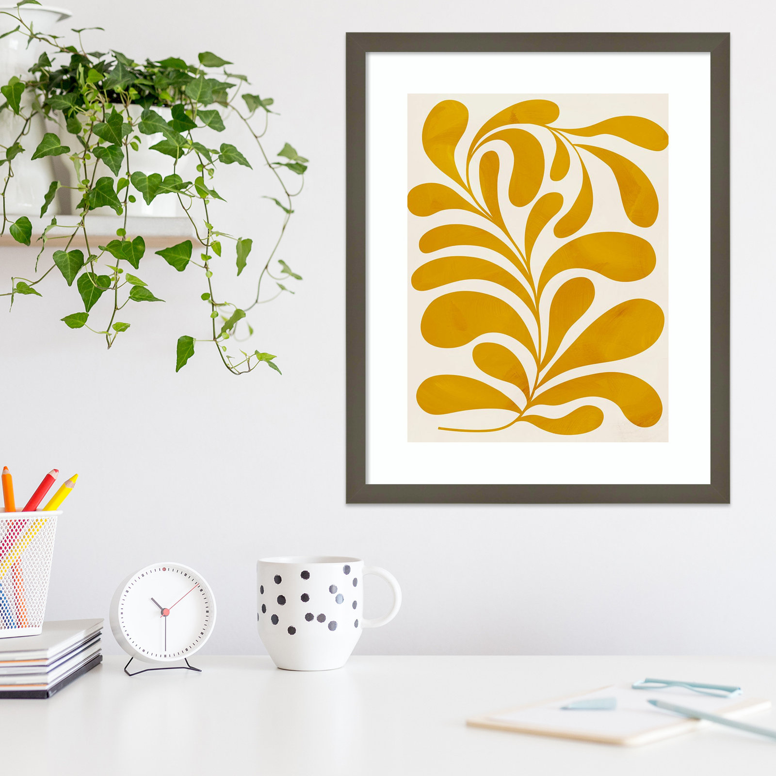 Goldenrod II by Grace Popp, Gray, 21" H x 17" W x 1" D