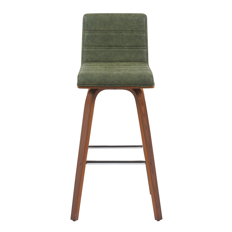 Tabouret de bar et de comptoir Biance, Vert, Tabouret de bar (siège d'une hauteur de 30 po), Brun