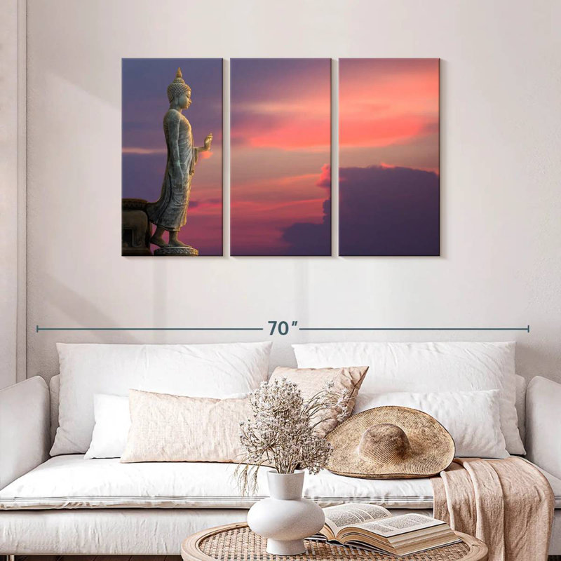 Adella Sunset Sky Buddha, 28" H x 45" W