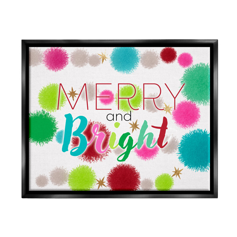 «Merry & Bright Bold Holiday» par Ziwei Li, impression, Cadre flottant noir de jais, H 25 po x l 31 po x P 1,7 po