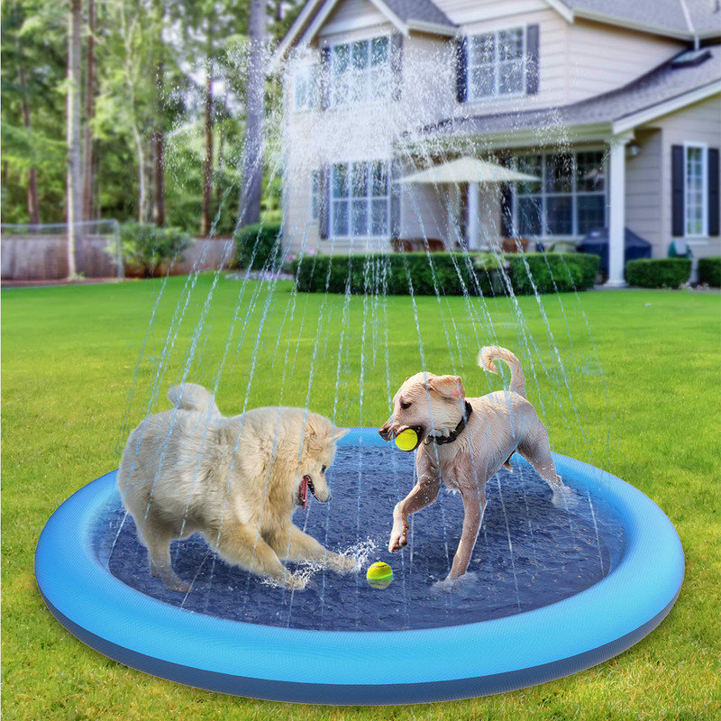 Bassin anti-éclaboussures pour enfants et chiens, H 4,72 po x l 59 po x P 59 po