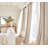 Linen blend Semi Sheer Curtains Rod Pocket Back Tab solid color Drapes（set of 2）-525499841-525499900