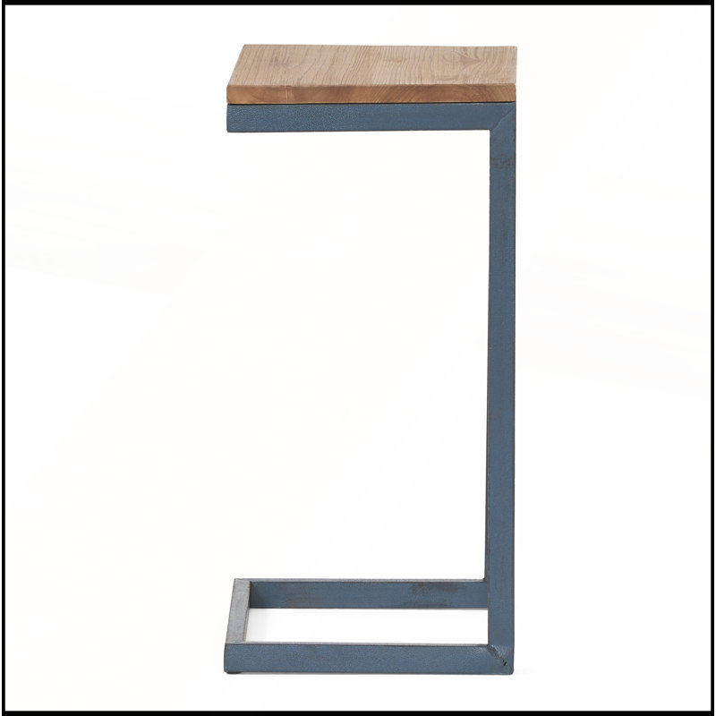 Versatile Firwood Antique Accent Table with Durable Iron Base for Modern Interiors