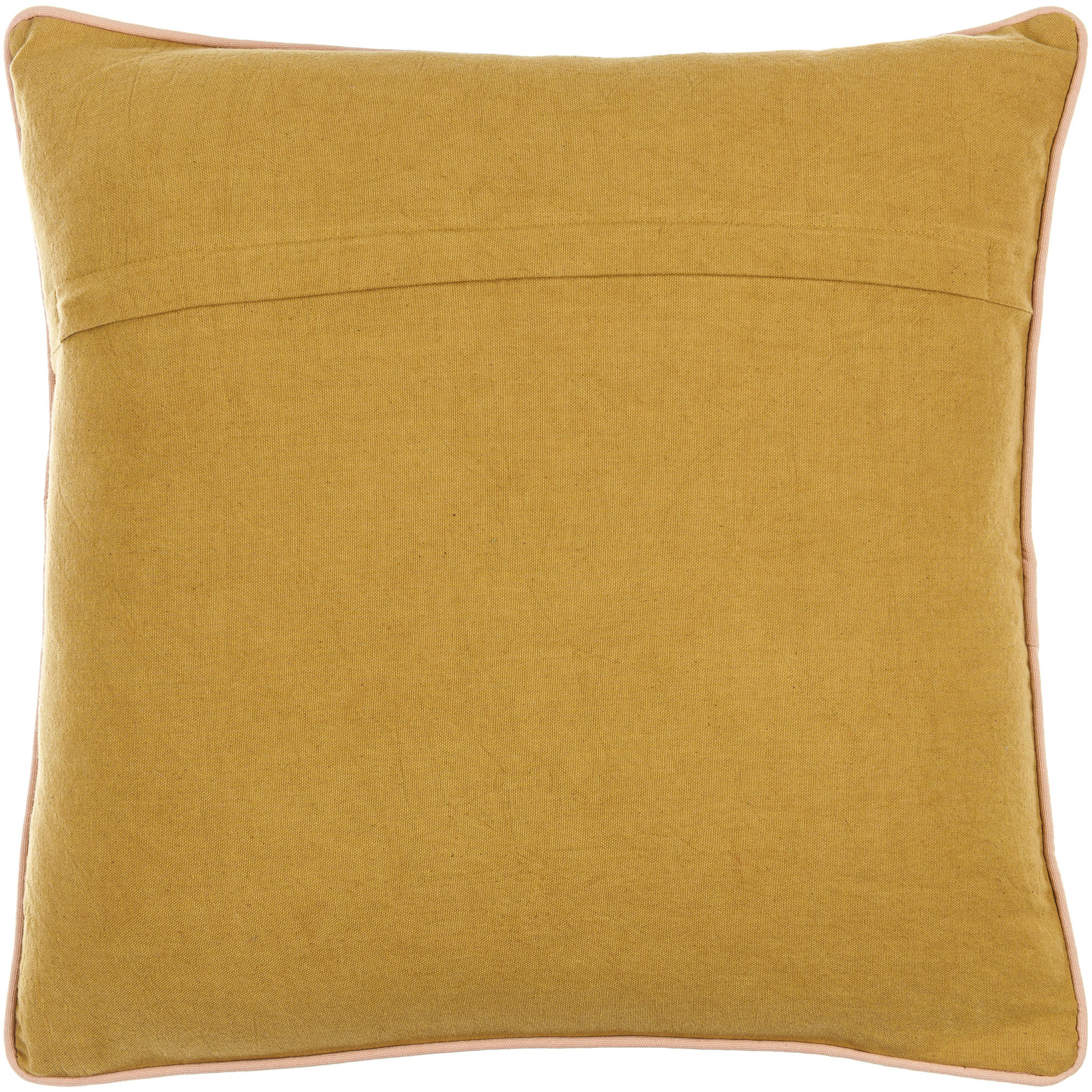 Veola Cotton Throw Pillow, 20" x 20", Copper, Polyester/Polyfill
