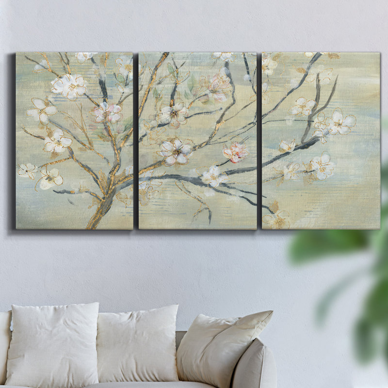 Roseat Spoonbills II - Toile encadrée multi-pièces, H 48 po x l 96 po x P 2 po