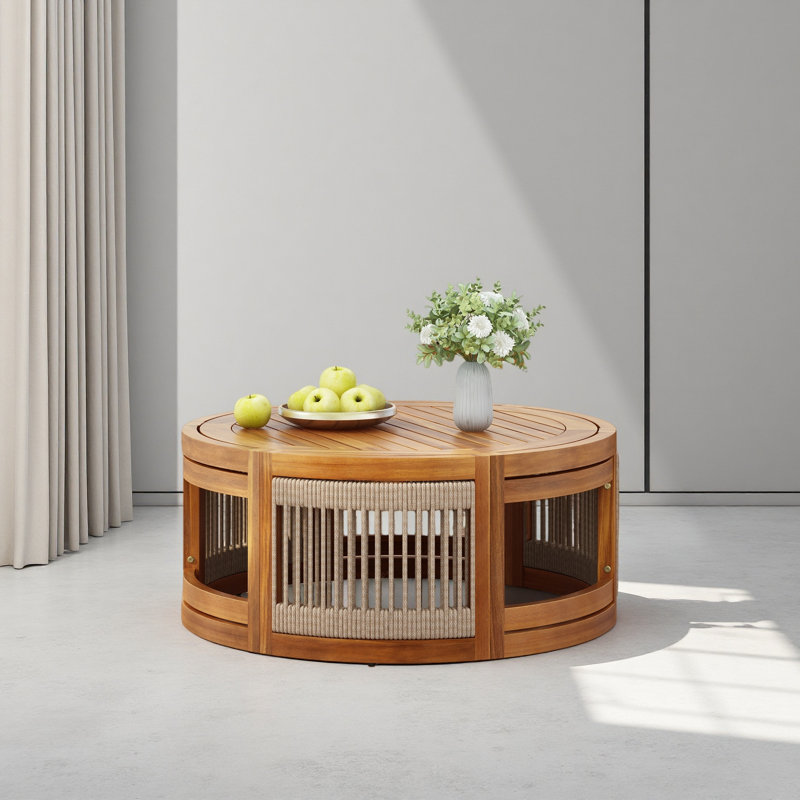 Table basse d'extérieur en bois d'acacia 27,95 po