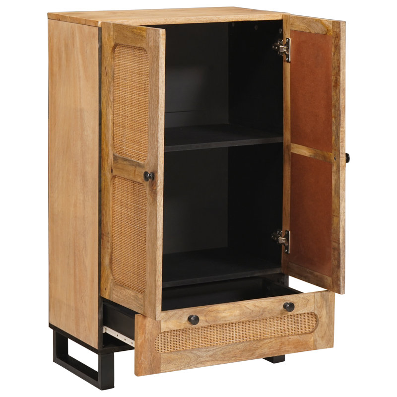 Solid Wood Rectangle Accent Cabinet