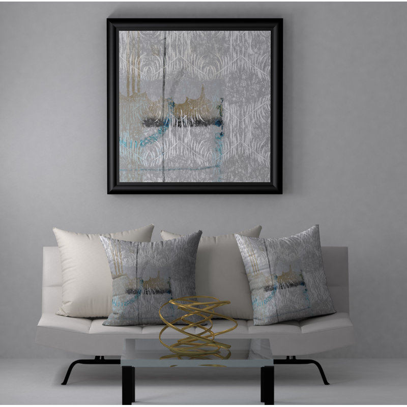 Abstract Reversible Throw Pillow, 24" x 24"