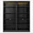 83'' Tall 5-Tier Modern Bookcase with LED Light Strip &amp; Adjustable Shelves | Black | Solid Wood + MDF