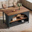 Îlot de cuisine avec 3 tablettes de rangement, table de bar 55 po-1556170788