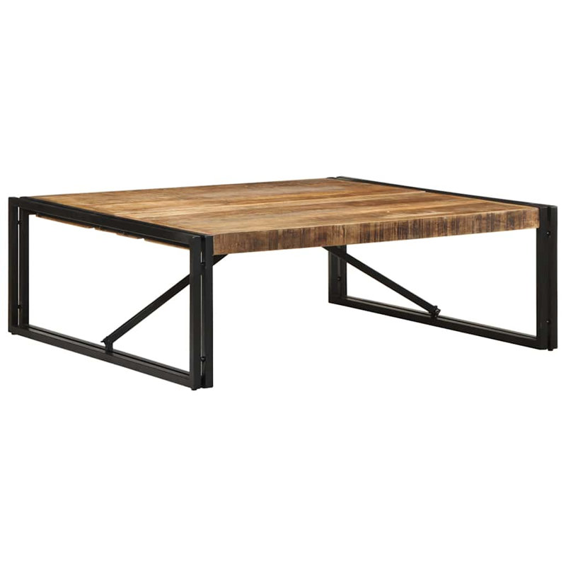 Coffee Table Solid Wood Acacia, 35cm H x 100cm W x 100cm D, Natural