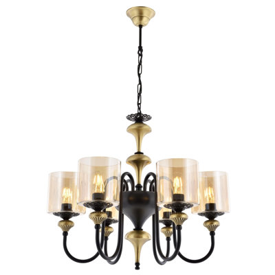 Demps 6 - Light Shaded LED Chandelier