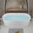 59"Linear Acrylicfreestanding Bathtub Stand Alone Soaker Tub