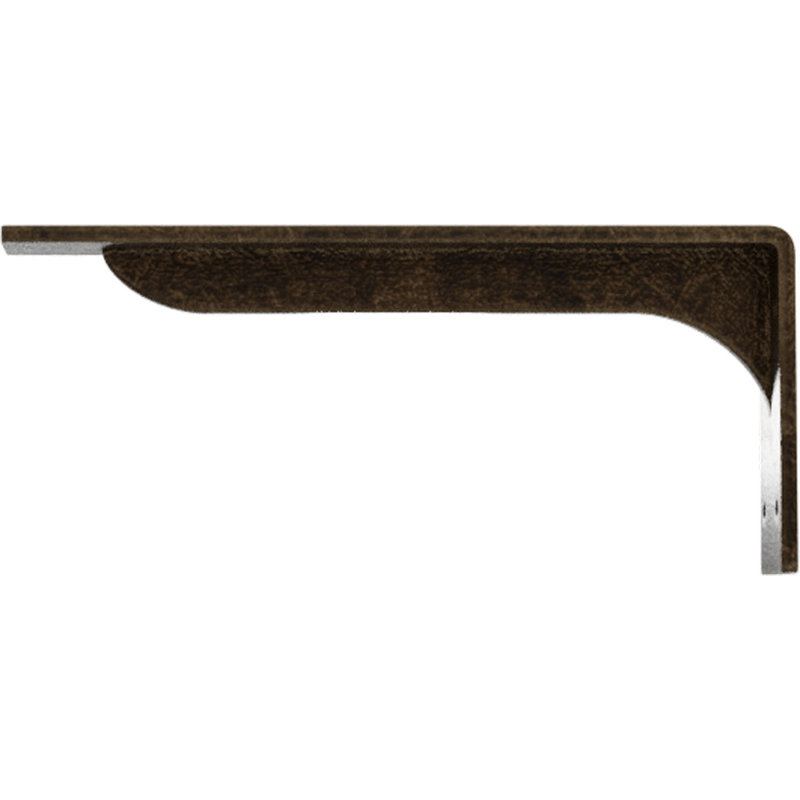 2"W x 12"D x 5 1/4"H Embrey Steel Bracket, Antiqued Pale Gold, Antiqued Pale Gold, 5.25" H x 2" W x 12" D