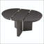 Table de salle à manger extensible ovale avec base piédestal