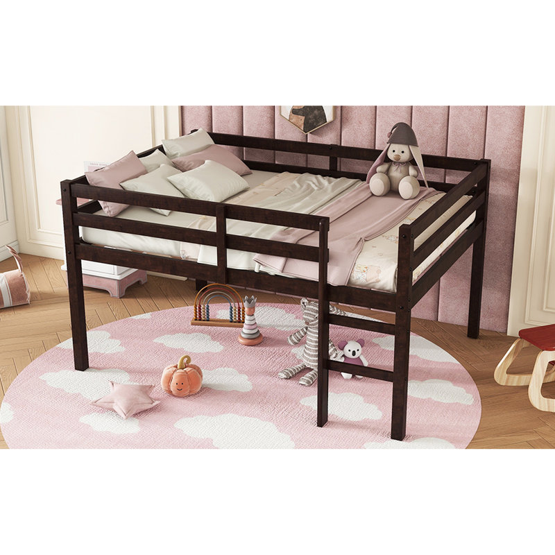 Lit mezzanine double en bois d'hévéa - Améliore l'esthétique de la chambre à coucher