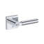 Lake Forest Keyed Entry Lever with Contemporary Square Rose in Lifetime (PVD) Polished Nickel-1890954982
