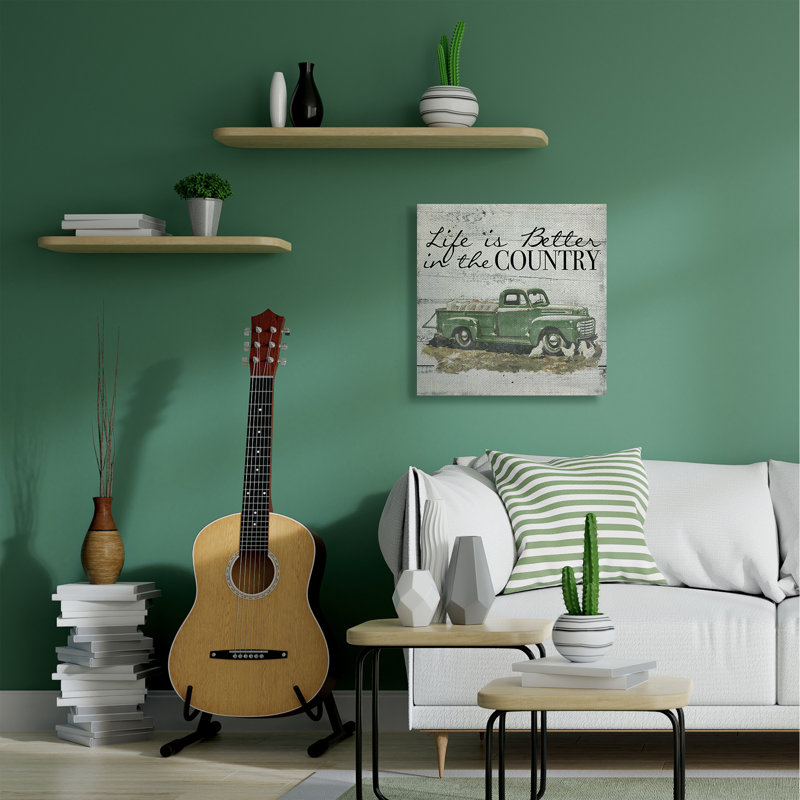 Reproduction d’art sur toile, "par le samedi soir" , "rustique" par le samedi soir, "green, H 30 po x l 30 po x P 1,5 po