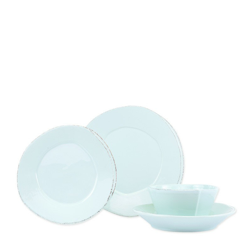 Assiette plate Lastra, Aigue-marine